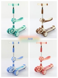 Monopatín multifuncional de venta directa de fábrica para niños de 1 a 9 años, monopatín 3 <span class=keywords><strong>en</strong></span> 1, Pedal de rueda plegable, patinete para niños - Product Image 4