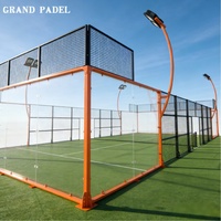 Venta al por mayor de pistas de pádel panorámicas con proceso de recubrimiento por pulverización electrostática OEM/ODM y postes portátiles para pickleball