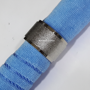 Rond de serviette en métal de conception de texture pour mariage et table à manger à la maison porte-serviettes décoratifs en argent de forme ronde - Product Image 1