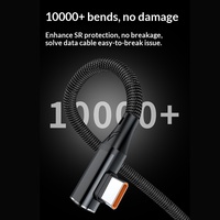 Kabel Data Pengisian Cepat Type-C 120W dengan Pelapis Anyaman untuk Ponsel 6A PD