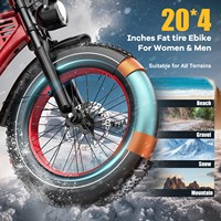 Nouveau Vélo Électrique Tout-Terrain Adulte 20 Pouces Pneus Larges Moteur Brushless 1500W Batterie Lithium 48V 22.5AH Cadre en Alliage d'Aluminium Freins Hydrauliques Doubles