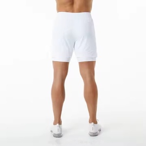 OEM estate Custom rapido asciutto Tennis sport allenamento palestra basket bianco <span class=keywords><strong>2</strong></span> <span class=keywords><strong>in</strong></span> <span class=keywords><strong>1</strong></span> uomo tessuto tessuto tessuto corto - Product Image 3
