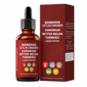 Gotas <span class=keywords><strong>L</strong></span>íquidas <span class=keywords><strong>de</strong></span> Berberina <span class=keywords><strong>de</strong></span> Marca Privada OEM <span class=keywords><strong>60ml</strong></span> con Canela <span class=keywords><strong>de</strong></span> Ceilán, Melón Amargo, Cúrcuma y Cromo para Apoyo Metabólico - Product Image 1