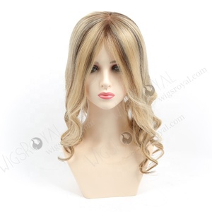 High Quality Bouncy Curl Natural Real Scalp Silk Top PU Front <strong>Open</strong> Weft Clip on Human Hair Crown <strong>Topper</strong> - Product Image 6