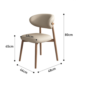 Modern restoran meşe ahşap yemek sandalyesi mutfak restoran sandalye ofis deri ev kahve katı ahşap sandalyeler - Product Image 4