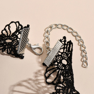 <span class=keywords><strong>Tobillera</strong></span> <span class=keywords><strong>de</strong></span> encaje negro con rosas para mujer, estilo gótico/vintage, con cuentas florales huecas, joyería para el pie, pulsera <span class=keywords><strong>de</strong></span> tobillo personalizada <span class=keywords><strong>de</strong></span> moda para uso diario - Product Image 4