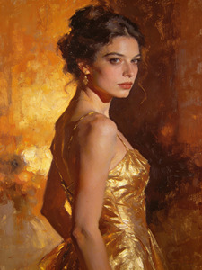 Reproducción Famosa de Contemplación Silenciosa, Pintura al Óleo de Retrato Impresionista Hecha a Mano Personalizada de B&C <span class=keywords><strong>ART</strong></span>, Lienzo Decorativo para el Hogar - Product Image 1