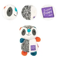Jouet pour animaux de compagnie en peluche lavable en forme d'œuf avec couineur, jouet à mâcher interactif détachable pour chiots et petits chiens