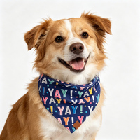 Großhandel Haustier-Bandanas mit Individuellem LOGO-Druck, Verstellbare Weiche Baumwoll-Polyester Katzen-Bandanas, Langlebige Dreieckige Hunde-Halstücher
