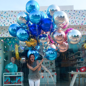 Globos <span class=keywords><strong>de</strong></span> aluminio grandes personalizados <span class=keywords><strong>de</strong></span> alta calidad 4D plateados y dorados para cumpleaños, bodas y fiestas, decoraciones al por mayor - Product Image 4