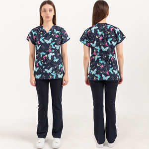 Set di Scrub per infermiere dentale medico estetista dentista farmacista dietista terapista uniforme per le donne - Product Image 1