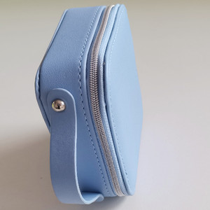 Boîte de voyage pour bijoux avec fermeture éclair, étui à bijoux de voyage, boîte à bijoux en cuir PU, trousse de maquillage - Product Image 3