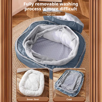 Cage pour animaux de compagnie écologique et chaude pour l'hiver, pour chiens et chats, amovible et lavable, grande taille, emballée en carton