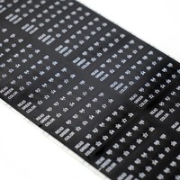 Papier adhésif thermochromique personnalisé à cristaux liquides 50-75°C, changeant de couleur, imperméable, résistant à l'huile, noir-à-translucide, auto-adhésif
