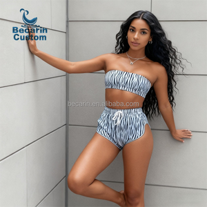 Conjunto de Top Tubular e Shorts Plus Size Personalizado OEM, Fabricantes de Roupas de Academia, Novos Conjuntos de <span class=keywords><strong>Yoga</strong></span> para Mulheres - Product Image 4