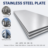 Plaque en acier inoxydable laminée à chaud à prix de gros, plaques en acier inoxydable 420, 201, 410, 2205, 444, 304, 304L, 321, ASTM A240 (4-100mm), GB/T 4237 (2-50mm)