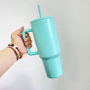Best Value Gifts Blank Sublimation Bright Matte 40Oz Tumbler Reusable Stainless Steel Water <b>Bottle</b> - Product Image 4