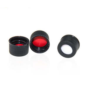 PP Cap PTFE <span class=keywords><strong>Septa</strong></span> 13-425 siyah polipropilen vidalı şişe kapağı 4mL otomatik örnekleyici şişeler için - Product Image 5