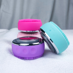 Mini brosse nettoyante pour le visage en silicone électrique, étanche, nettoyeur de pores ultrasonique, exfoliant pour le visage, masseur, soin de la peau vibrant sonique - Product Image 5