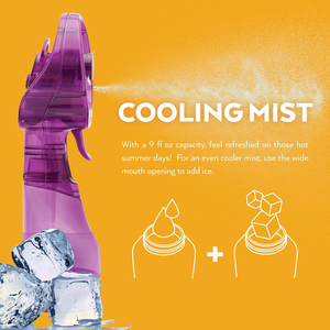 Battery Powered Car Hotel RV Outdoor Travel Hand Held <b>Mini</b> Portable Water Mist Spray <b>Bottle</b> Cooling Fan Rechargeable Battery - Product Image 3