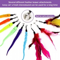 Nouveau Jouet pour Chat : Bâtonnet Interactif Rétractable à Trois Sections avec Plumes pour Teaser et Amuser votre Chat