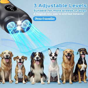 IP67 超音波式犬の無駄吠え防止装置 ハンドヘルド、充電式、屋内外の安全のための懐中電灯付き - Product Image 5