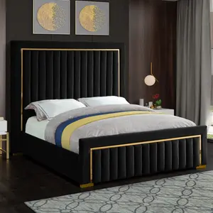 Jiangxi meubles haute tête de lit conceptions cadre de lit de luxe taille double allemand chambre meubles King Size lit de luxe