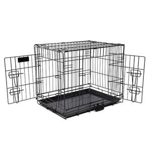 RVS grote opvouwbare hondenkooi met haak-en-lus sluiting, vierkante vorm, duurzaam, geschikt voor binnen en buiten, voor grote honden - Product Image 2