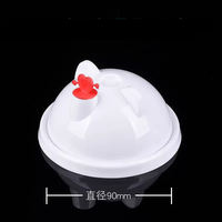 Tapas Desechables para Vasos con Diseño de Cabeza de Panda, Tapas Inteligentes de 90 mm con Rosca, Tapas de Burbuja para Vasos, Tapas Impermeables de Material PP de Grado Alimenticio
