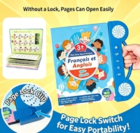 Livre de lecture interactif bilingue français-anglais pour l'éducation de la petite enfance, livre parlant, audiobook, apprentissage du français
