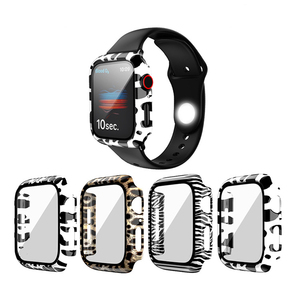 Protecteur d'écran imprimé léopard à couverture complète pour montre 8 7 6 5 41mm 45 40 44 38 42 PVC + verre respirant 18 couleurs - Product Image 2