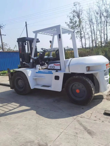 Montacargas diésel usado TCM FD100 de 10 toneladas con ruedas, tipo comercial, con mástil de dos etapas, en stock, a la venta, Shanghai Fwd - Product Image 5