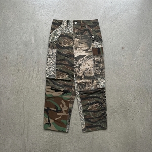 Pantalones Cargo Camuflados Vintage Grunge de Alta Gama, Diseño de Lujo, 360GSM, Tejido Grueso, Lavado, con Parches, Estilo Holgado, Servicio Integral - Product Image 1