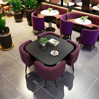 Table et Chaise de Négociation Simples, Ensemble Idéal pour Café, Réception, Salon de Détente, Petite Table Ronde