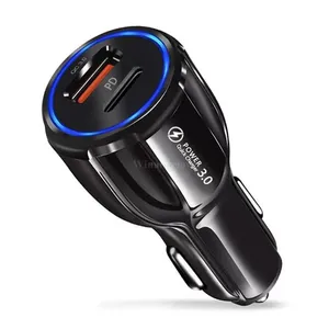 20W tipo C adattatore per auto veloce USB tipo C QC3.0 adattatore di ricarica rapida per Iphone <span class=keywords><strong>Samsung</strong></span> presa universale PD auto - Product Image 2