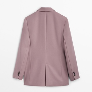 Blazer de manga larga de diseño de alta moda Color púrpura Mujer Sexy Slim Fit Mujer Ropa de oficina blazer Mujer - Product Image 5