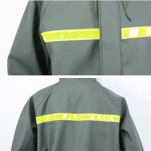 Conjunto de Impermeable de PVC con Tiras Reflectantes para Protección y Seguridad, Acuicultura Marina, Minería - Product Image 5