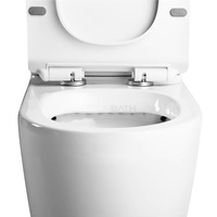 WC moderne en céramique à double chasse ORTONBATH, désodorisation automatique, à poser au sol, économie d'eau, auto-nettoyant, finition émaillée