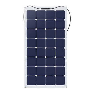 Panneau solaire flexible monocristallin 100W tout noir, 210 cellules grandes dimensions, module PV semi-flexible pour <span class=keywords><strong>toit</strong></span> <span class=keywords><strong>de</strong></span> camping-car, véhicule électrique, caravane - Product Image 2