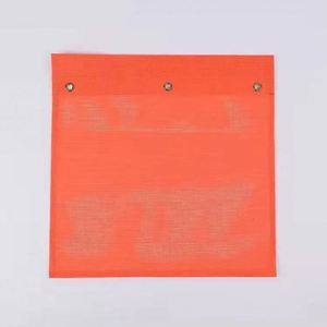 Wholesale Custom Size Traffic 46*46cm Orange Mesh Safety <b>Flag</b> with 2 Grommets - Product Image 2