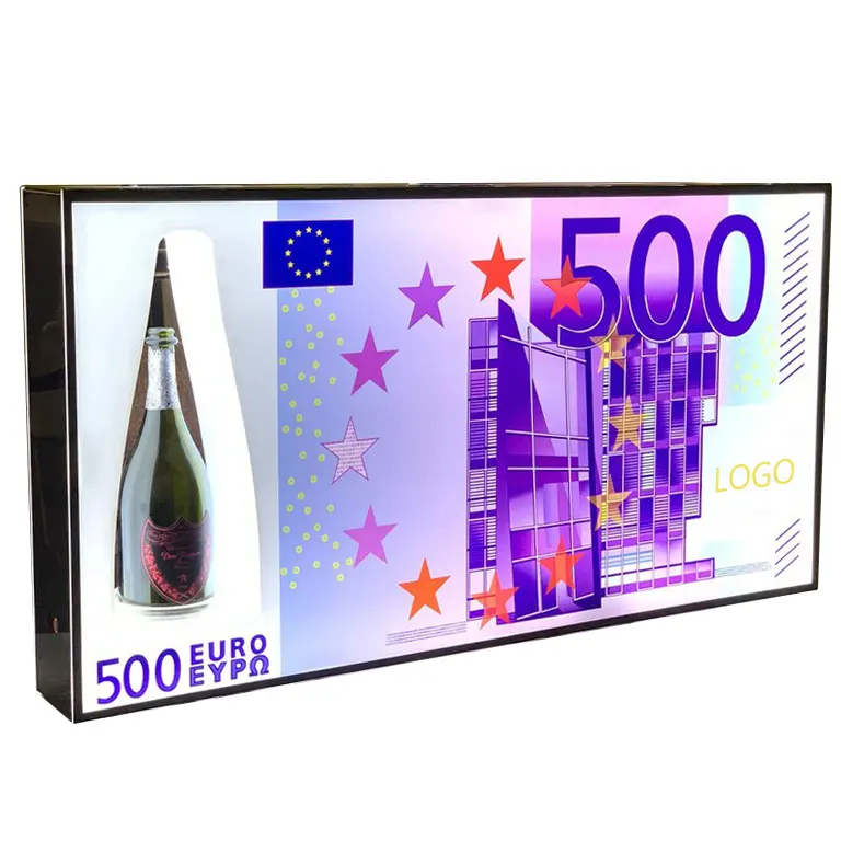 Presentatore di bottiglie di carta nera EURO BIL per Night Club