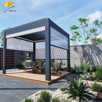 Pergolas motorisées en aluminium à lames orientables pour terrasse et balcon, tailles 3x3, 4x4, 4x6, couverture de toit bioclimatique, structure en aluminium