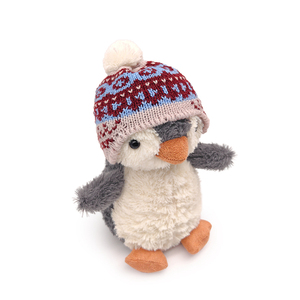 Peluche <span class=keywords><strong>pingouin</strong></span> personnalisée avec chapeau, poupée peluche pelucheuse et mignonne, pour cadeau de Noël des enfants, nouveau design - Product Image 6