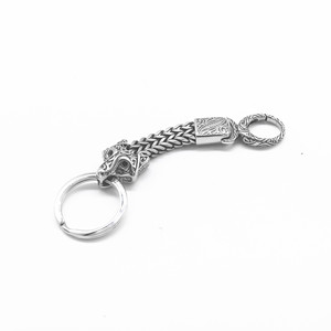 yunnique Stainless Steel Fox Head Keychain <b>Chain</b> Pendant Unisex Gift Charm Animal Shape GZY-SL0635 - Product Image 1