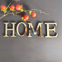 Autocollant mural décoratif 3D effet miroir OEM 10CM avec motif cœur et lettres pour décoration intérieure DIY, maison, fête et mariage