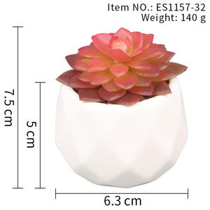 Pot en PVC souple, <span class=keywords><strong>mini</strong></span> pot en forme de diamant rose, plante succulente en pot de bureau, haute simulation, anti-chute, vente chaude, décoration de bureau, livraison instantanée - Product Image 3