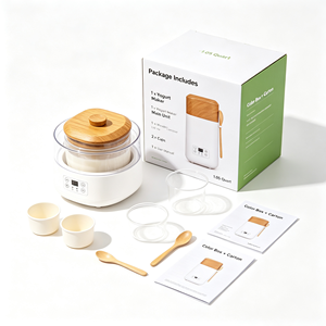 Machine à <span class=keywords><strong>Yaourt</strong></span> Électrique Haut de Gamme 25W à Texture Bois Personnalisable pour <span class=keywords><strong>Cadeau</strong></span> de Pendaison de Crémaillère ou de Fêtes - Product Image 4