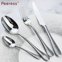 Offre Spéciale – Ensemble de Couverts de Luxe en Acier Inoxydable de Haute Qualité avec Manche Gravé Effet Miroir – Vaisselle Moderne pour Mariages