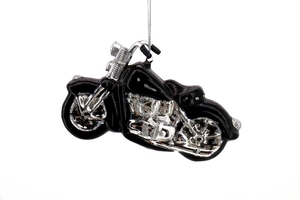 हेलोवीन उच्च गुणवत्ता हाथ से पेंट काले शांत व्यक्तित्व मोटरसाइकिल Baubles गर्म क्रिसमस घर कांच आभूषण सजावट - Product Image 2