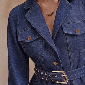 Traje de Mezclilla 2026 para <span class=keywords><strong>Mujer</strong></span>, Conjunto de Jeans Elegante para Chicas, Chaqueta y Falda de Mezclilla, Conjunto de 2 Piezas - Product Image 4